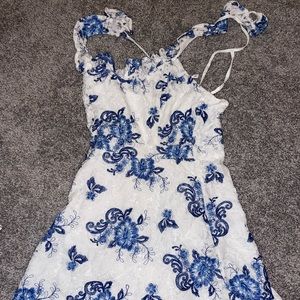 Blue and White Dress